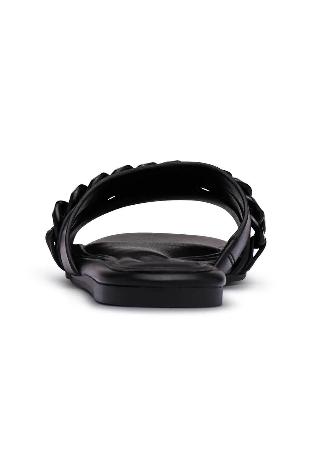 D'Amelio Footwear Kieryn Flat Sandals for Women in Black | 4001-BLACK