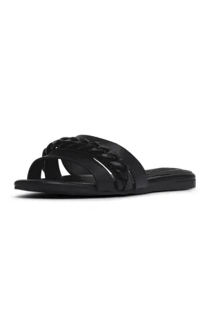 D'Amelio Footwear Kieryn Flat Sandals for Women in Black | 4001-BLACK