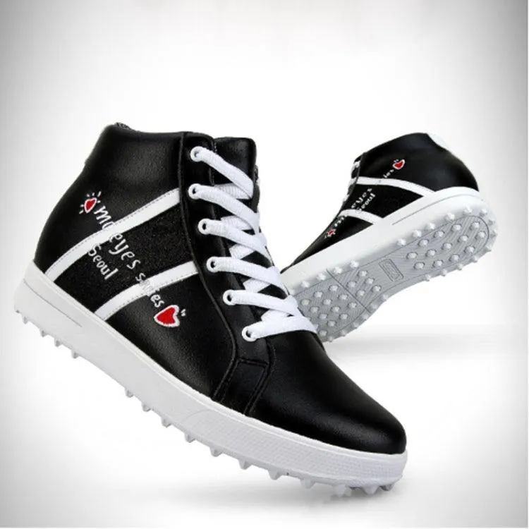 Elevated Microfiber Leather High-Top Sneakers for Women by PGM Golf