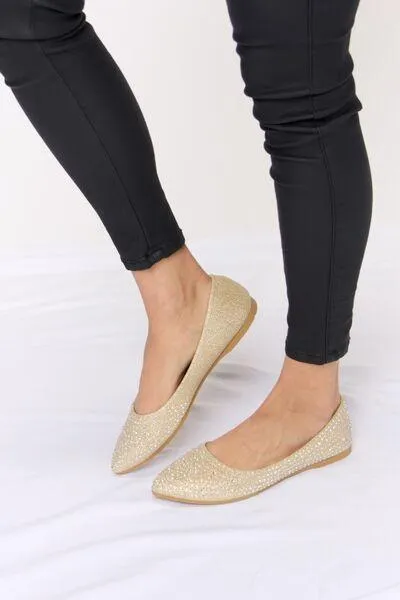 Forever Link Jeweled Comfort Rhinestone Slip On Shoes