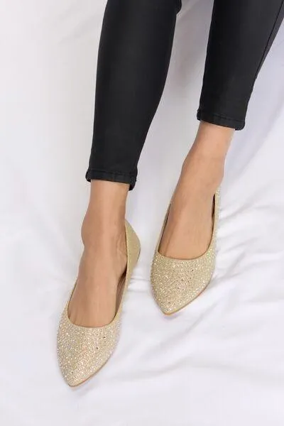 Forever Link Jeweled Comfort Rhinestone Slip On Shoes
