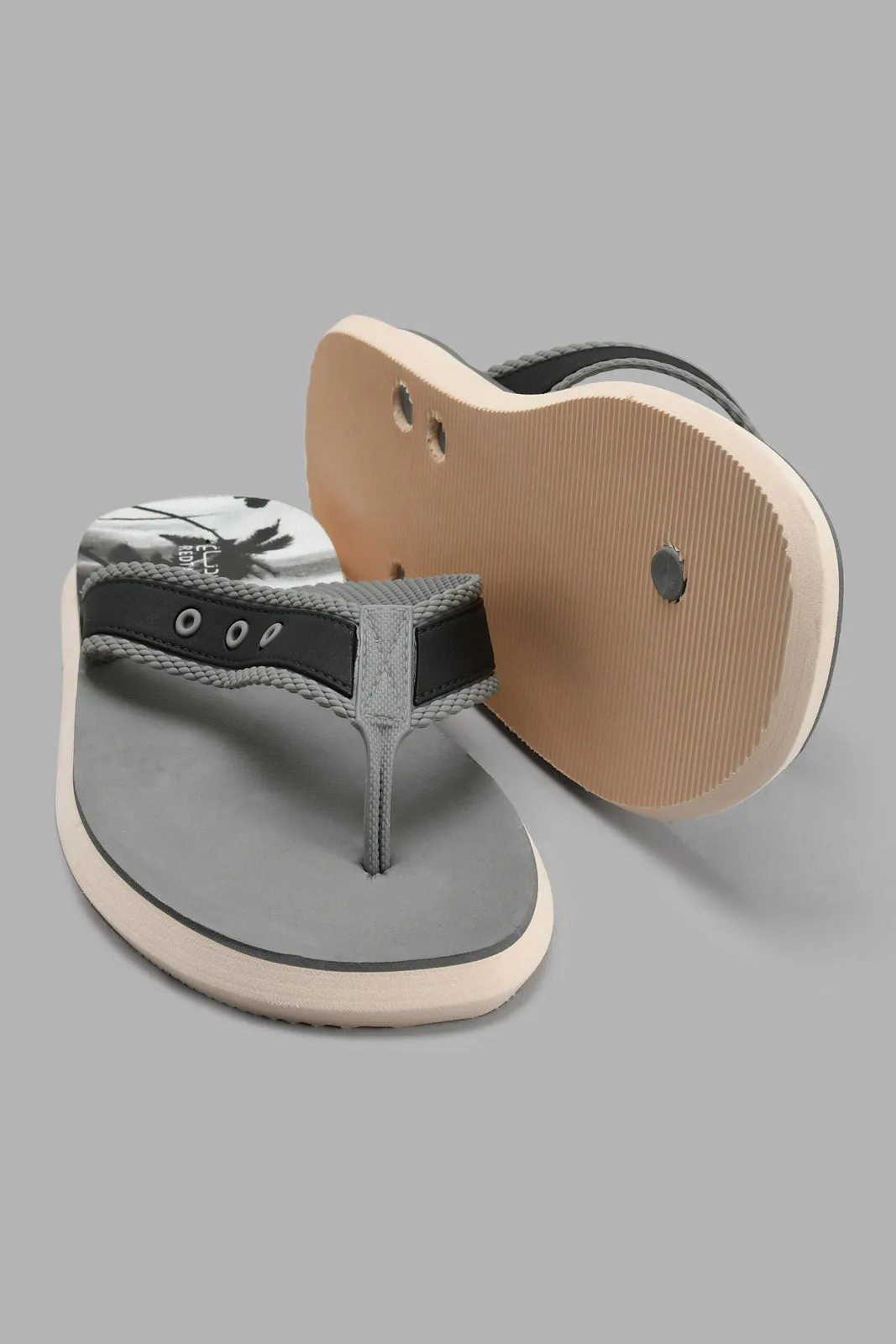 Grey Tree Flip Flop