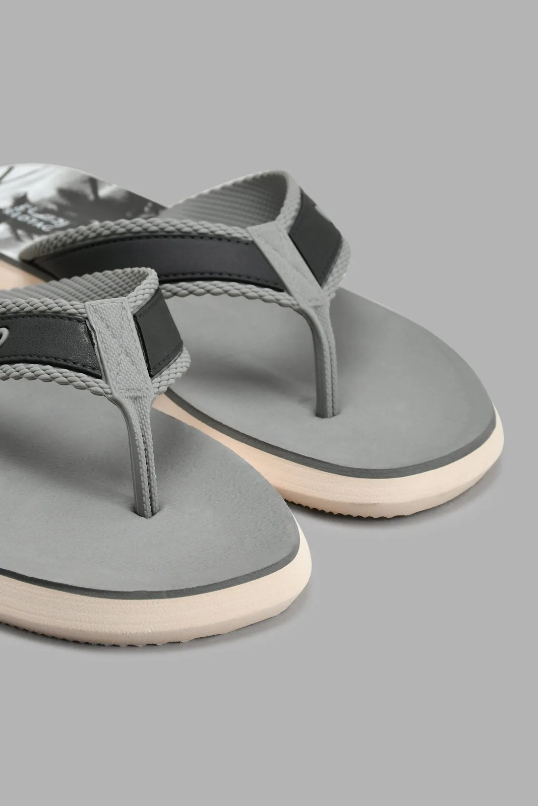 Grey Tree Flip Flop