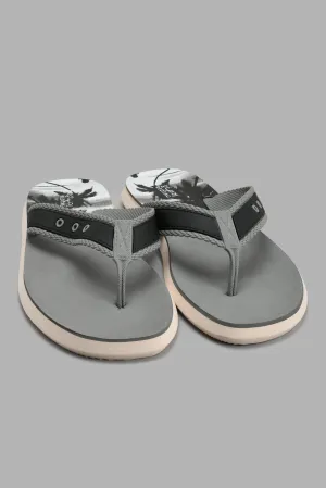 Grey Tree Flip Flop