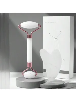 Gua Sha Facial Massage Tools, Rose Quartz Face Roller, Jade Roller ForFace