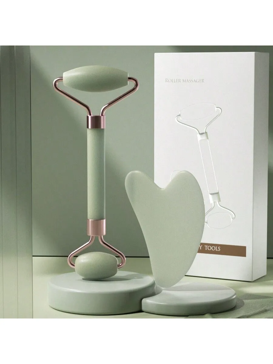 Gua Sha Facial Massage Tools, Rose Quartz Face Roller, Jade Roller ForFace