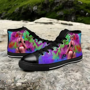 Harley Quinn Joker Shoes High Top Sneakers for Kids and Adults