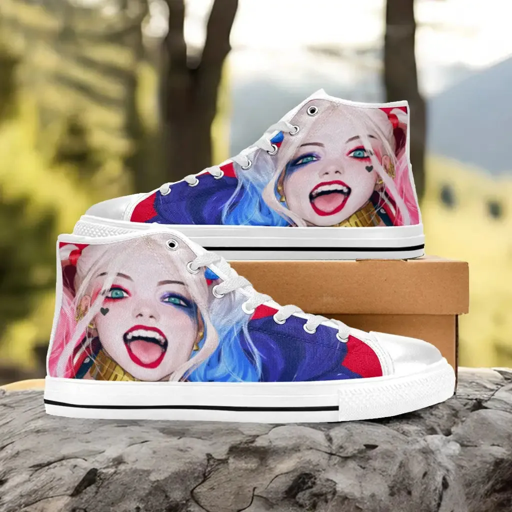 Harley Quinn Puddin Shoes High Top Sneakers for Kids and Adults