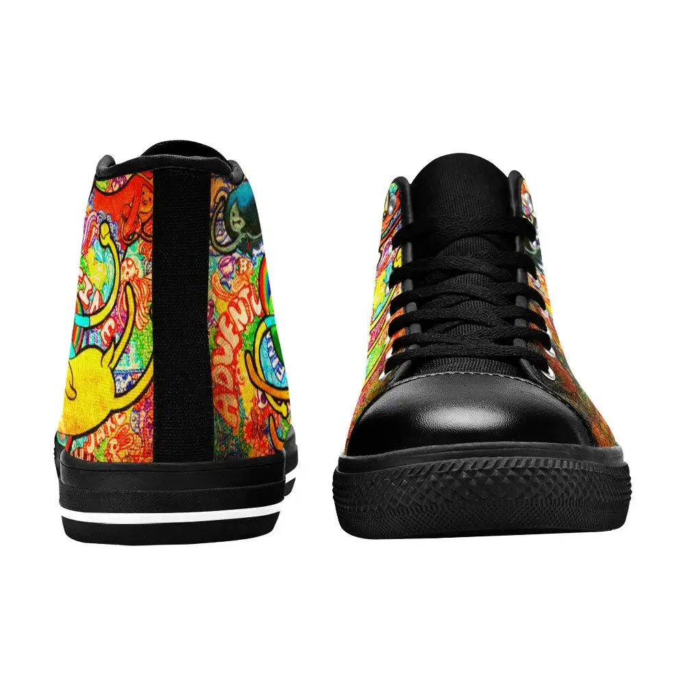Jake Adventure Time Shoes High Top Sneakers for Kids and Adults