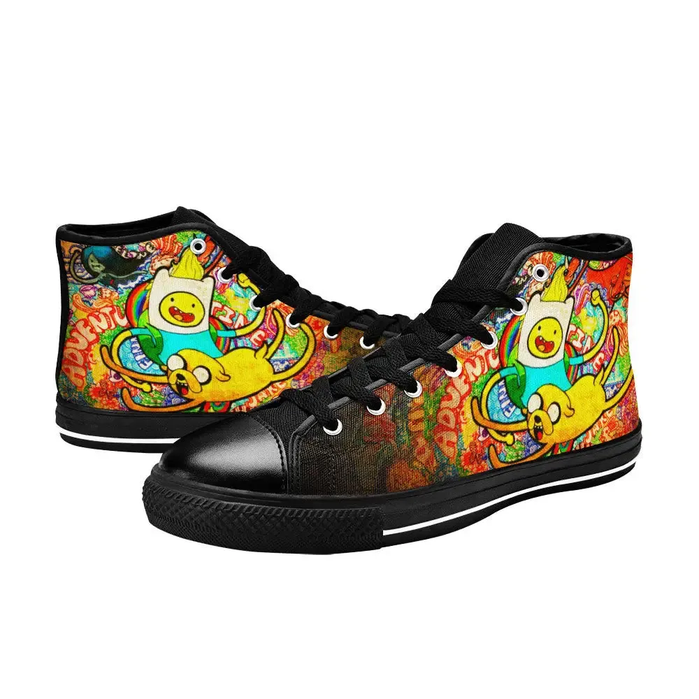 Jake Adventure Time Shoes High Top Sneakers for Kids and Adults