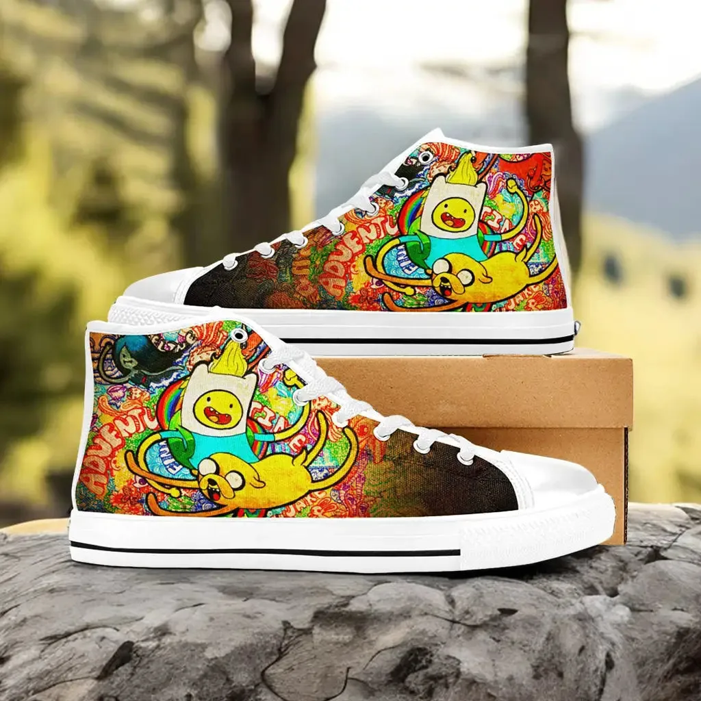 Jake Adventure Time Shoes High Top Sneakers for Kids and Adults