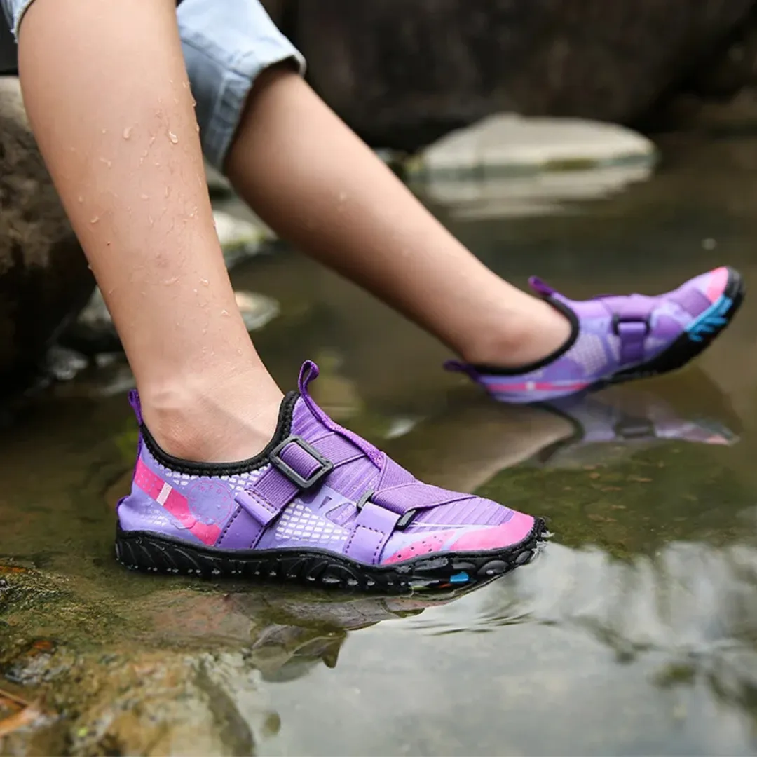 Kids Breathable Quick-Dry Barefoot Beach Shoes - Non-Slip Water Shoes for Boys and Girls