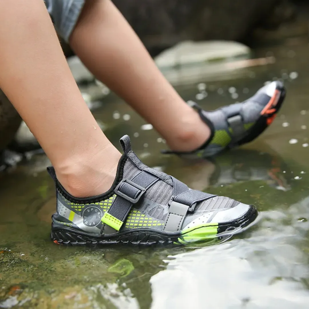 Kids Breathable Quick-Dry Barefoot Beach Shoes - Non-Slip Water Shoes for Boys and Girls