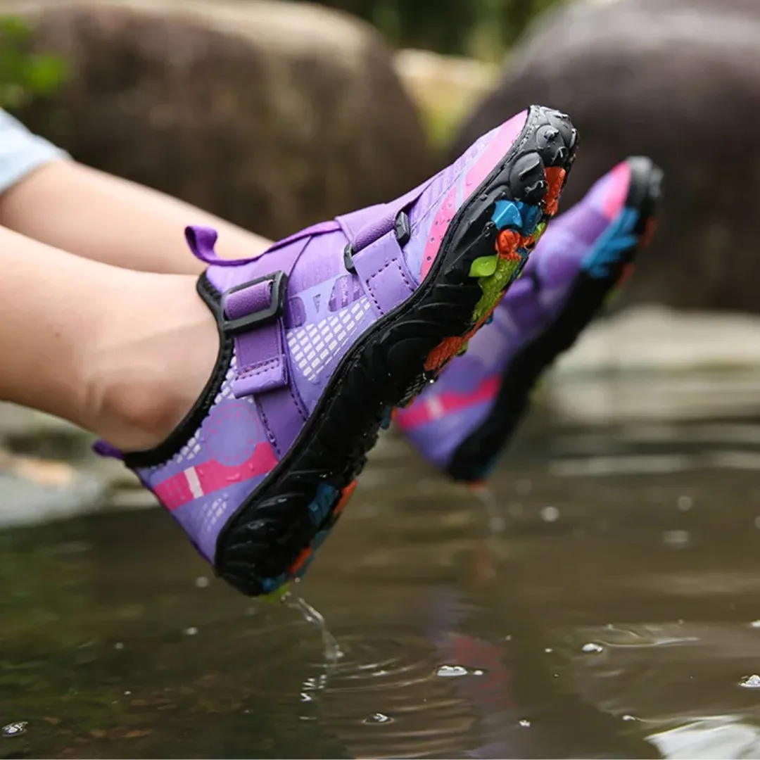 Kids Breathable Quick-Dry Barefoot Beach Shoes - Non-Slip Water Shoes for Boys and Girls