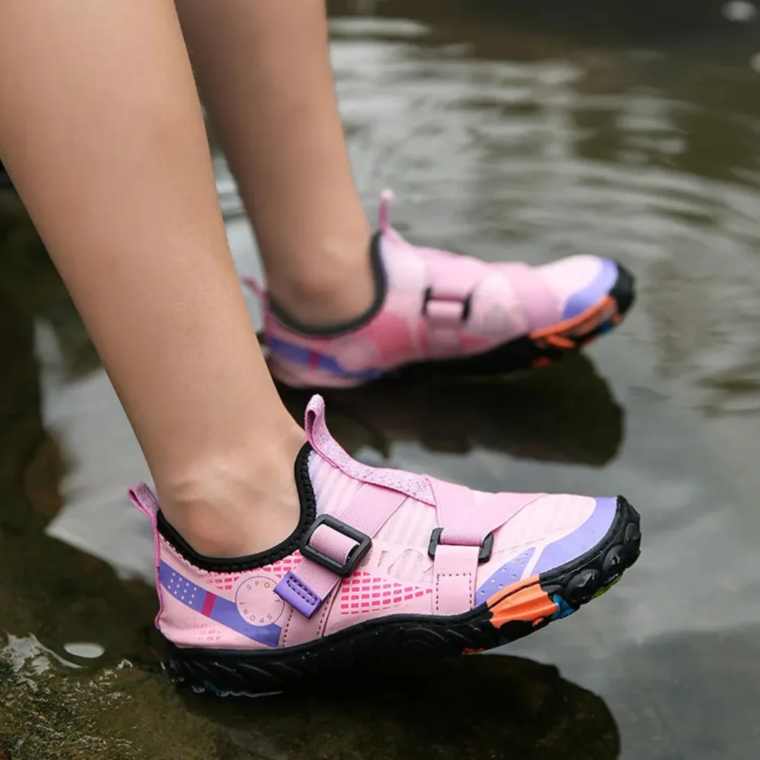 Kids Breathable Quick-Dry Barefoot Beach Shoes - Non-Slip Water Shoes for Boys and Girls
