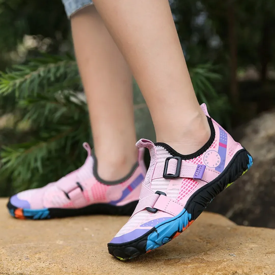 Kids Breathable Quick-Dry Barefoot Beach Shoes - Non-Slip Water Shoes for Boys and Girls