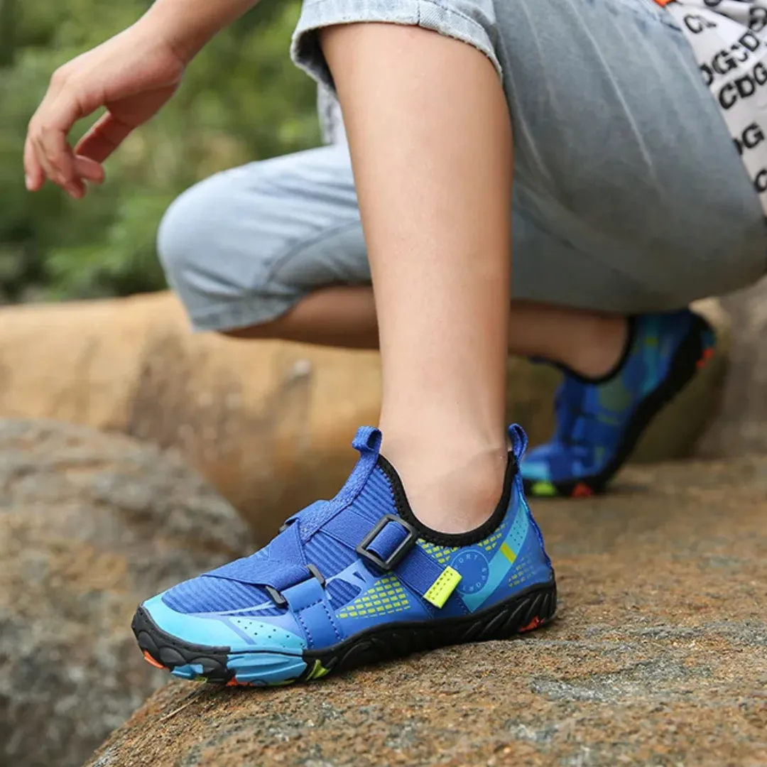 Kids Breathable Quick-Dry Barefoot Beach Shoes - Non-Slip Water Shoes for Boys and Girls