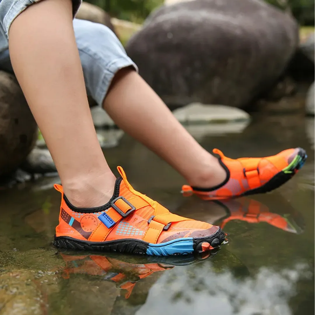 Kids Breathable Quick-Dry Barefoot Beach Shoes - Non-Slip Water Shoes for Boys and Girls
