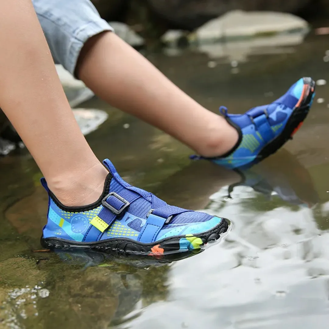 Kids Breathable Quick-Dry Barefoot Beach Shoes - Non-Slip Water Shoes for Boys and Girls