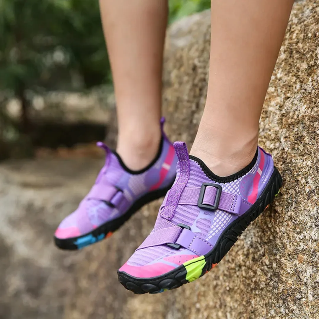 Kids Breathable Quick-Dry Barefoot Beach Shoes - Non-Slip Water Shoes for Boys and Girls
