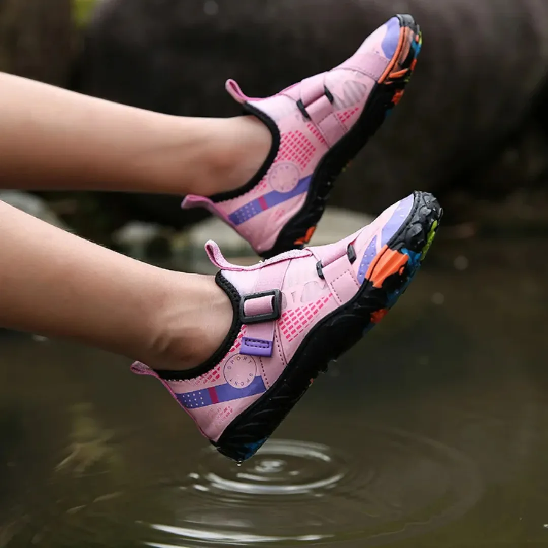 Kids Breathable Quick-Dry Barefoot Beach Shoes - Non-Slip Water Shoes for Boys and Girls
