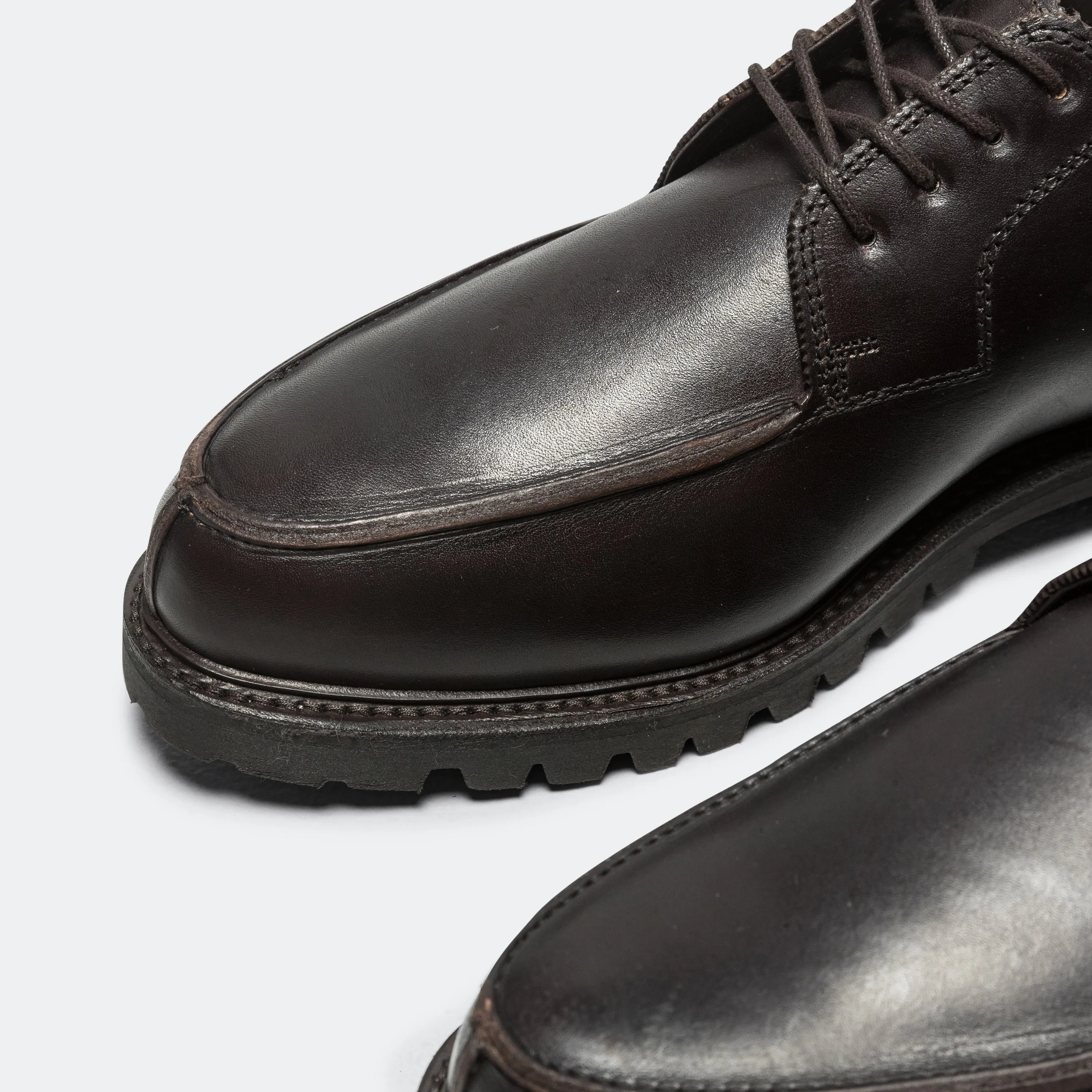 Lace Up Shoes - Mocca Leather