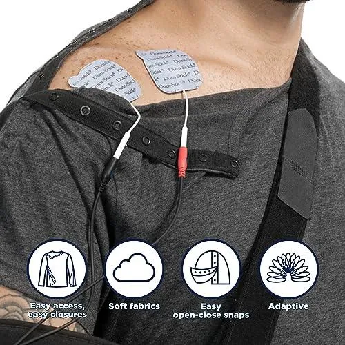 MAI Post Shoulder Surgery Shirts | Chemo Clothing | Short Sleeve Shirt Men Charcoal