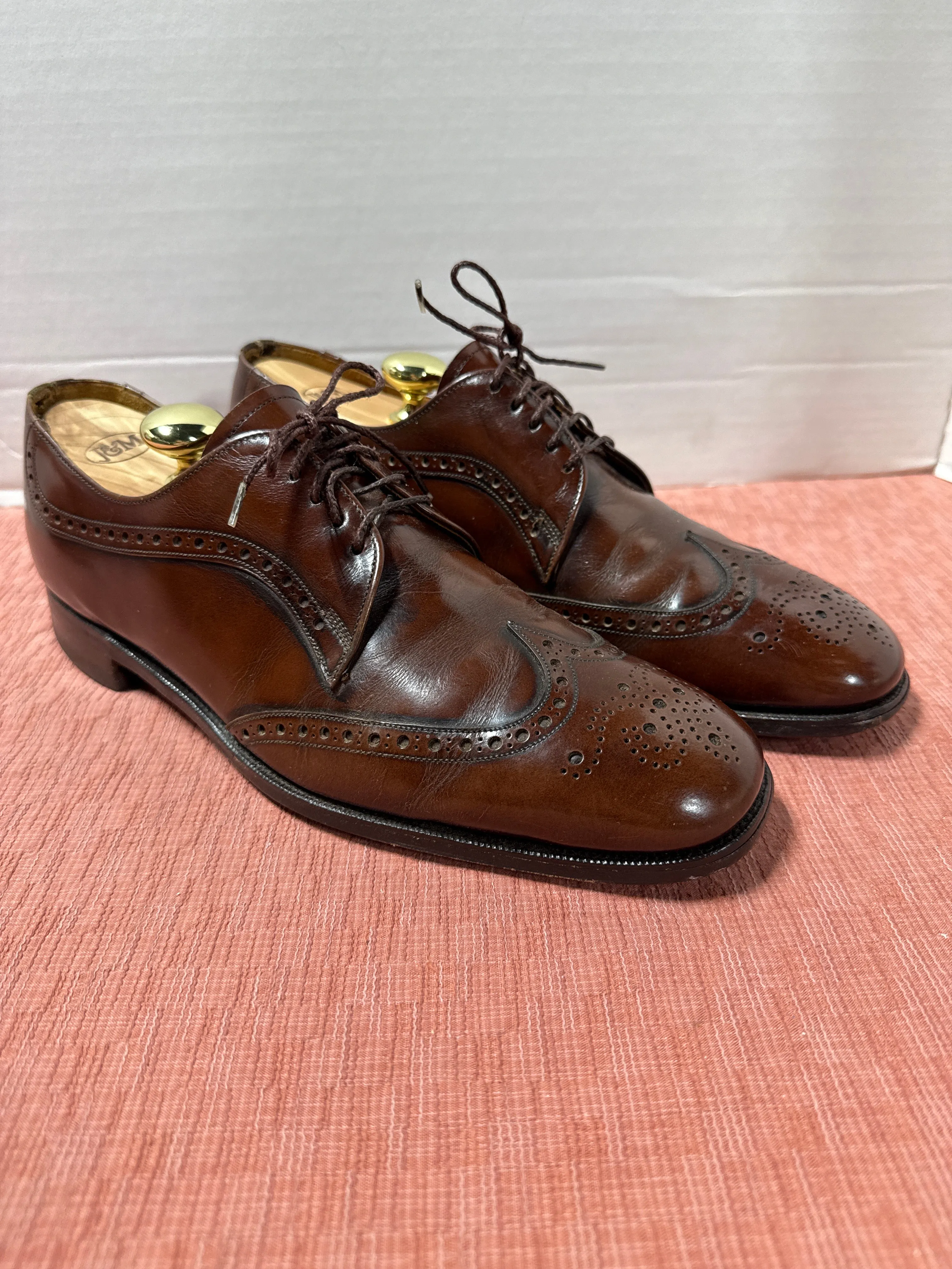 Mens Brown Lace Up Loafer Dress Shoes Size 8 1/2