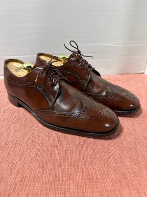 Mens Brown Lace Up Loafer Dress Shoes Size 8 1/2