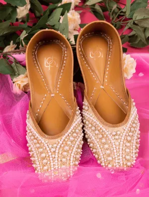 Moti Bagh - Beige Jutti Set