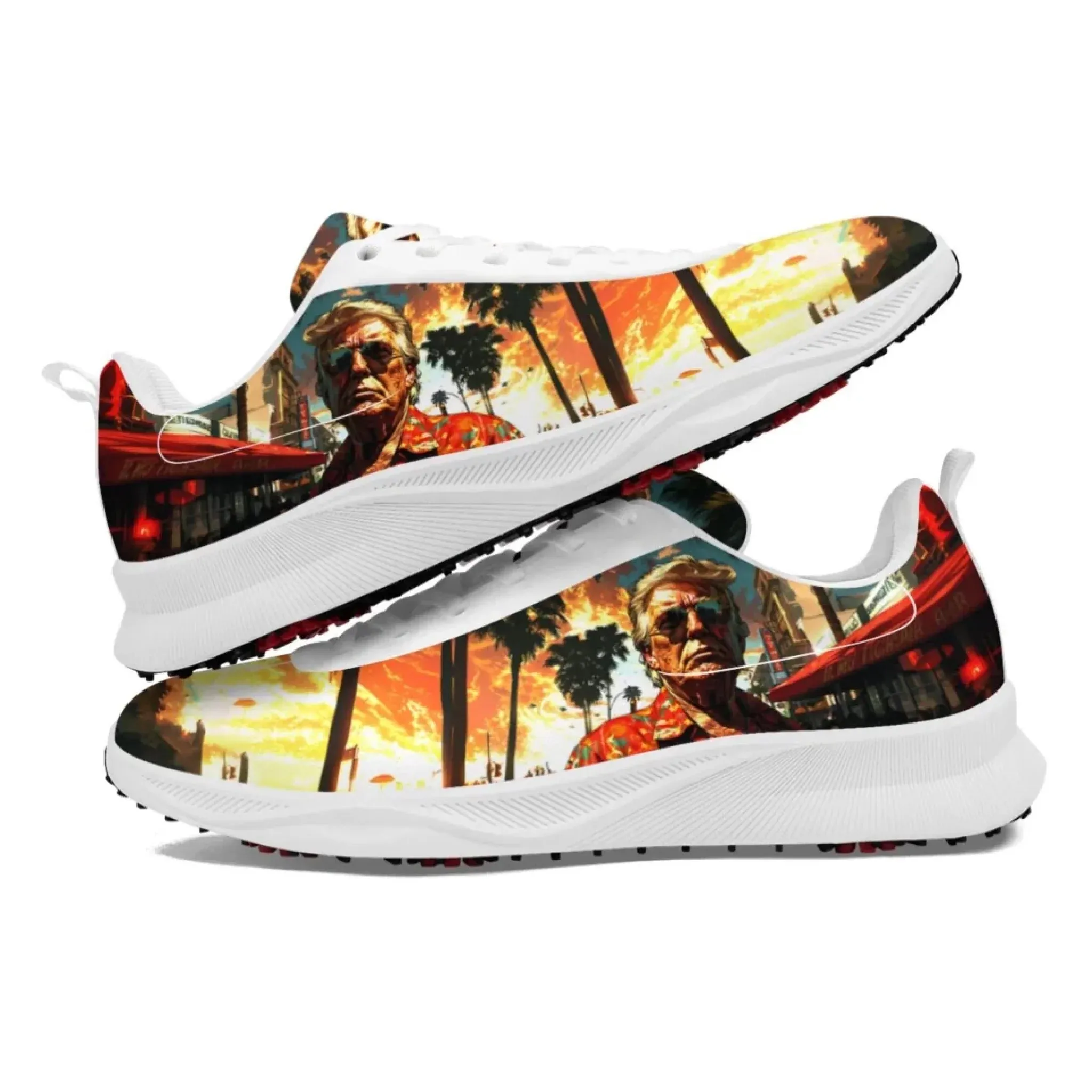 Personalized Trump Sneakers, Custom Patriotic and Pride Shoes, Premium Golf Shoes