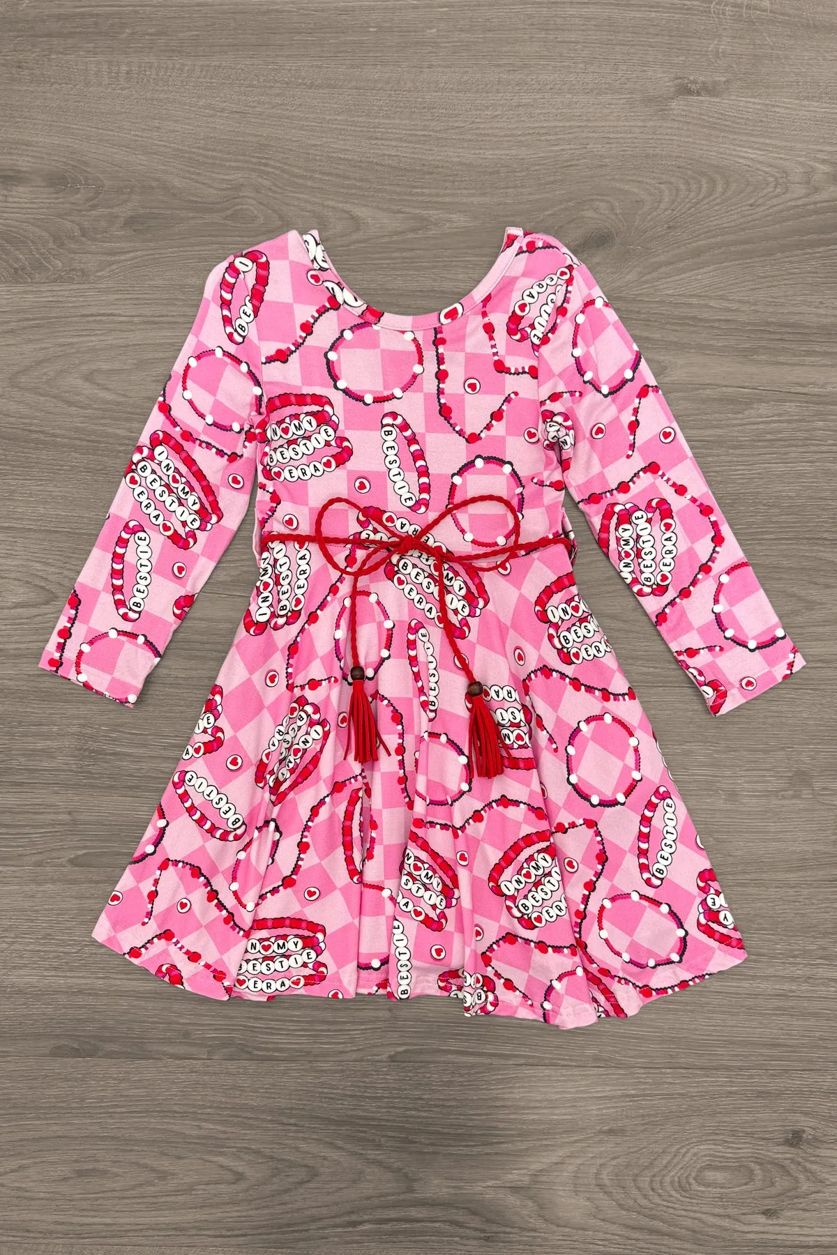 "In My Bestie Era" Pink Bamboo Bracelet Dress