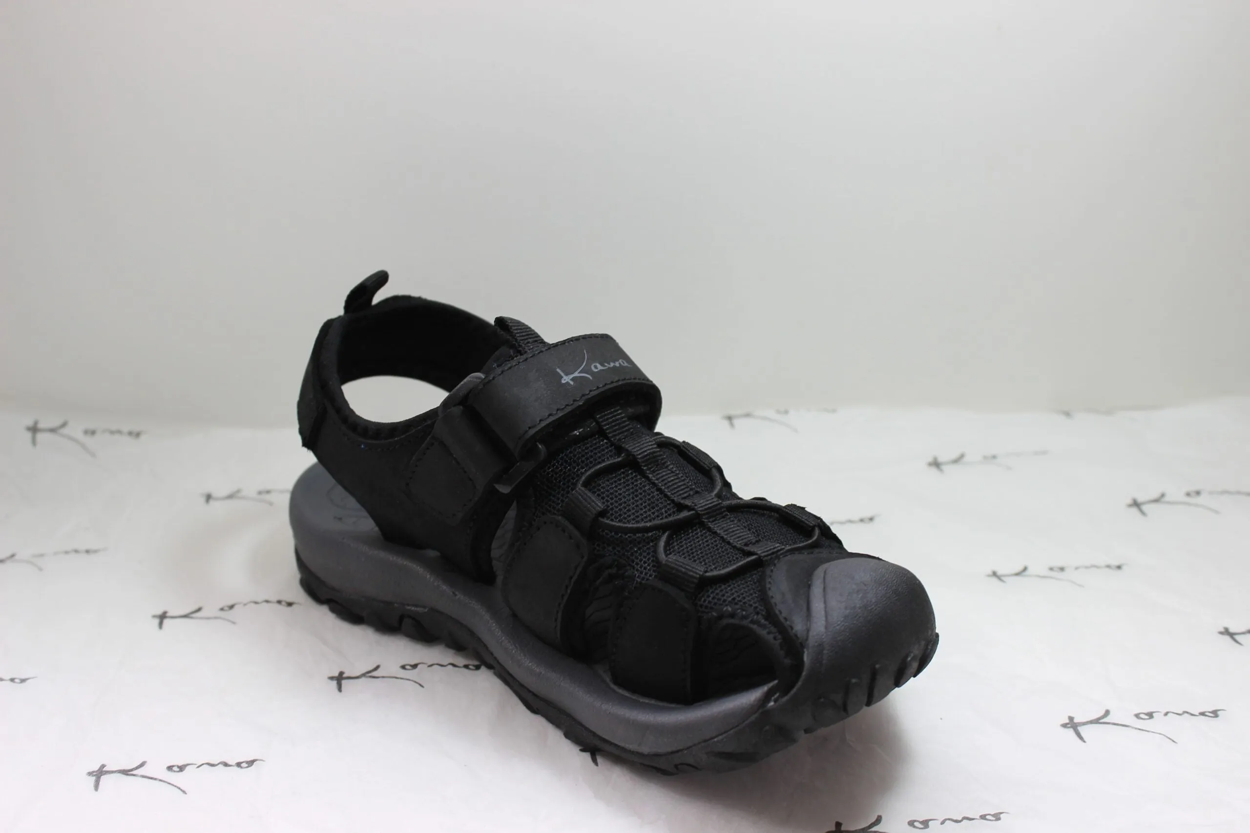 School Boys / Girls Closed Toe Protect Sandals Kawa Brand Black - B - (BS02) - F