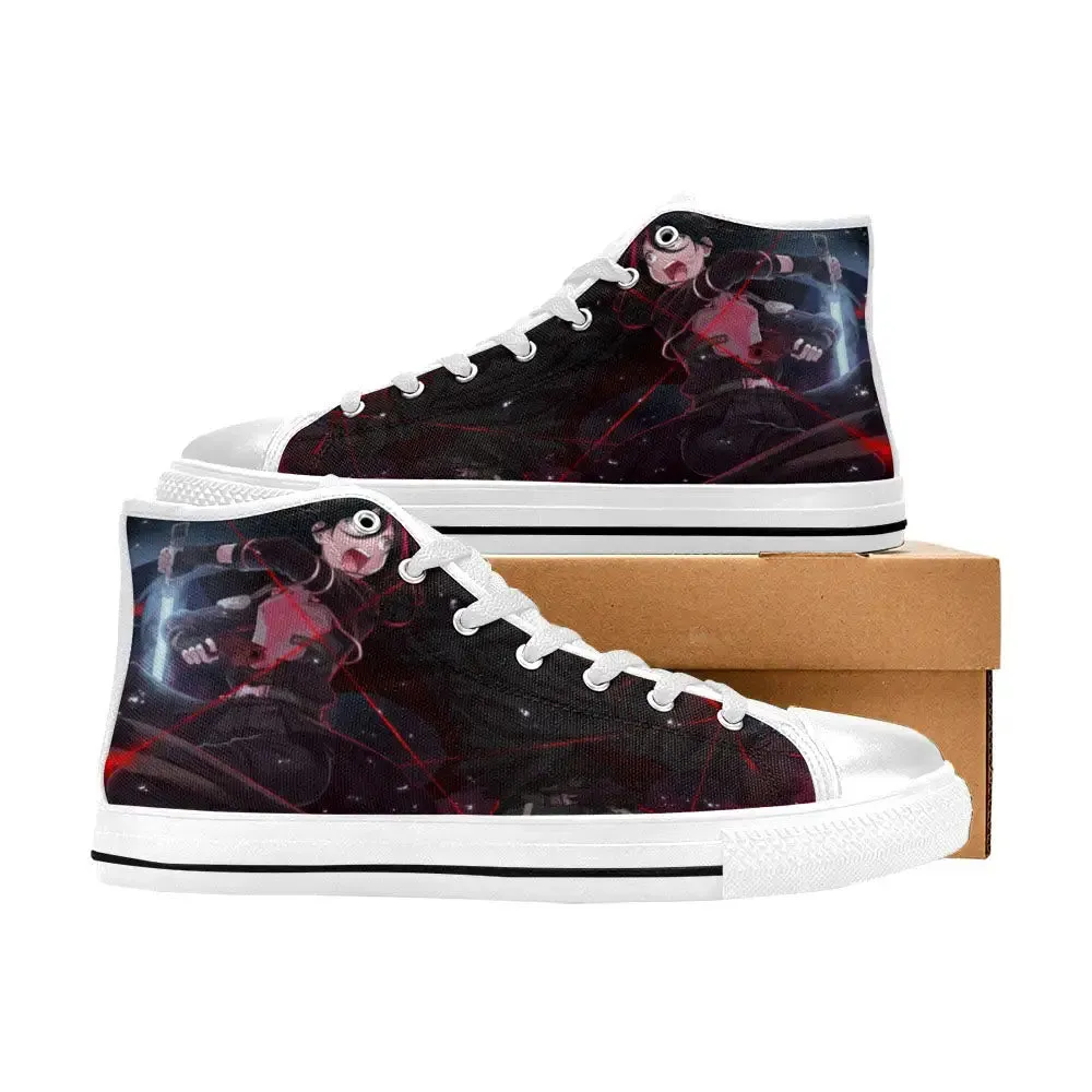 Sword Art Online Gun Gale Kirito Shoes High Top Sneakers for Kids and Adults