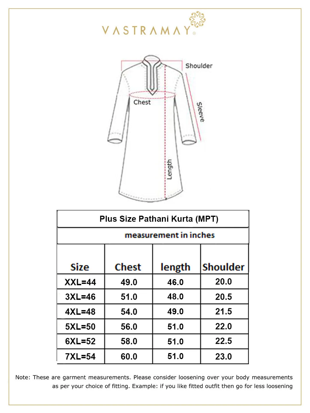 Vastramay Cream Cotton Pathani Kurta