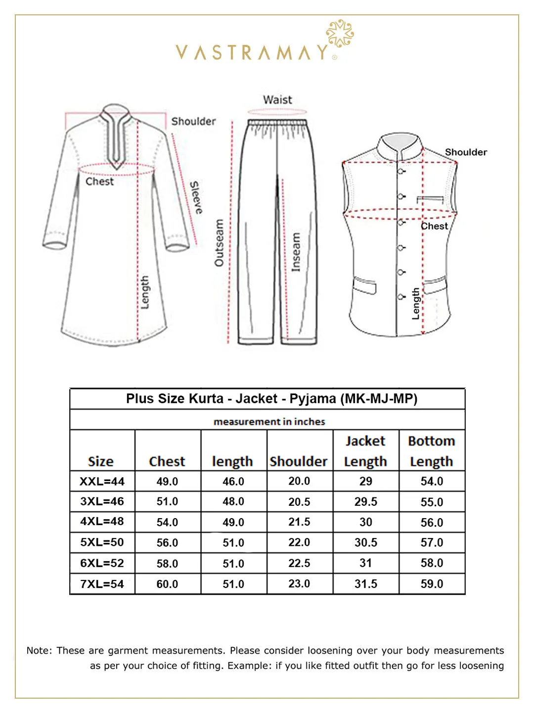 VASTRAMAY Men's Coffee Brown Kurta Set
