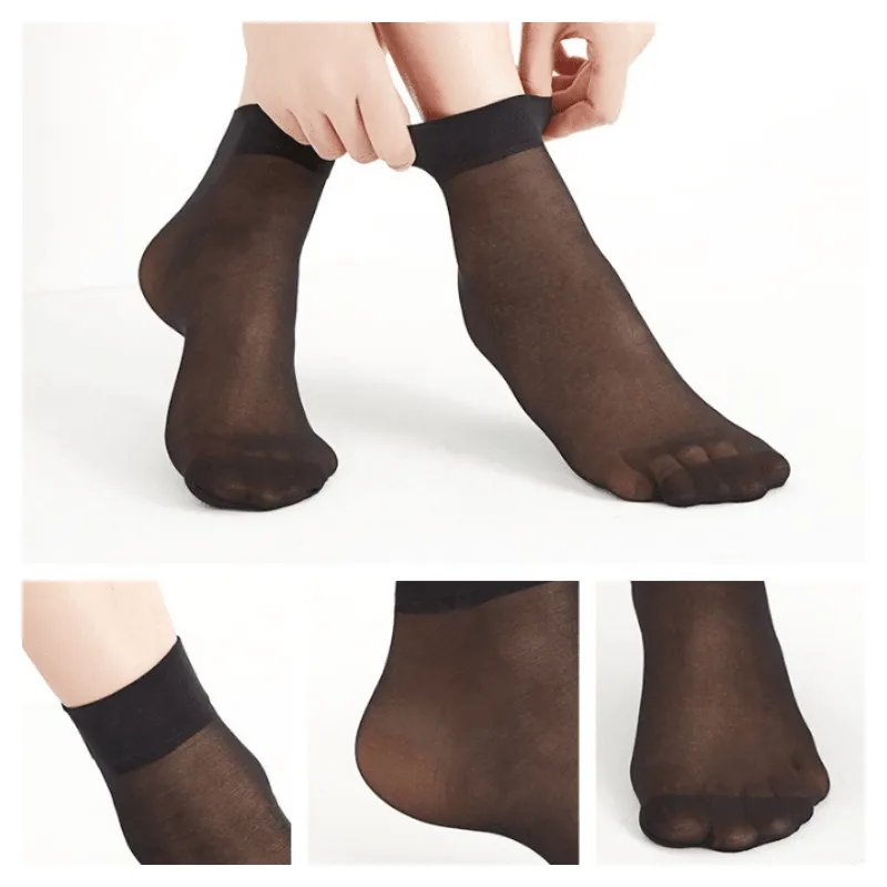 Women Invisible Thin Wear-Resistant Ankle Socks - 10 Pairs