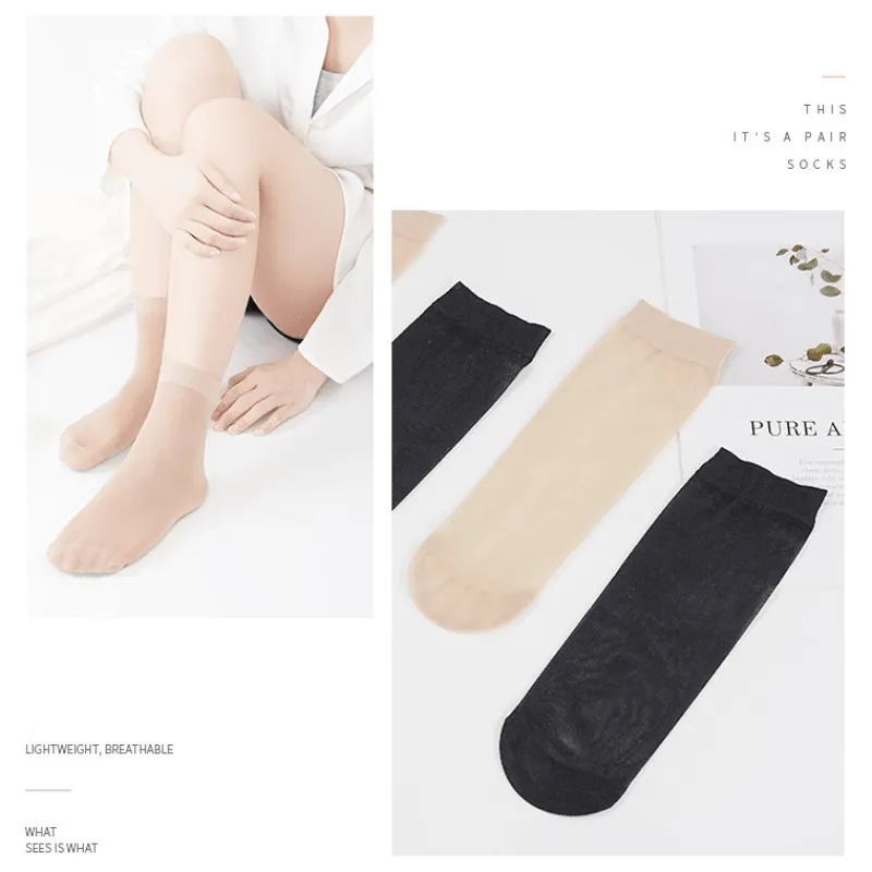 Women Invisible Thin Wear-Resistant Ankle Socks - 10 Pairs