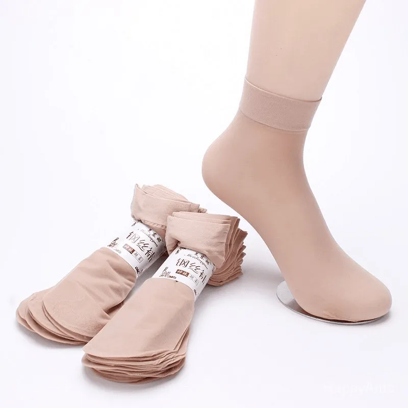 Women Invisible Thin Wear-Resistant Ankle Socks - 10 Pairs