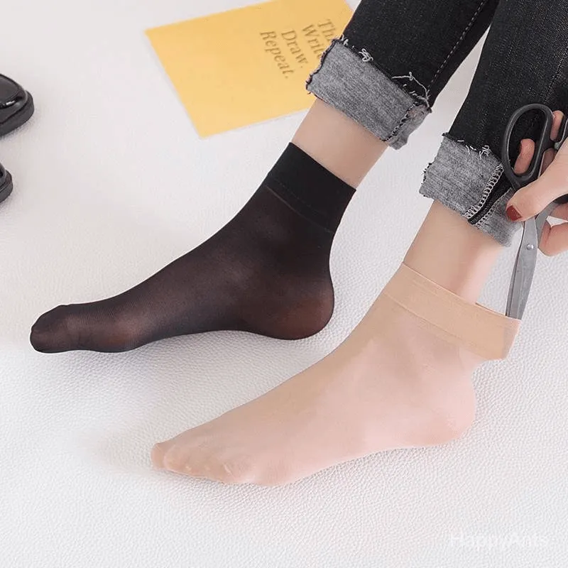 Women Invisible Thin Wear-Resistant Ankle Socks - 10 Pairs