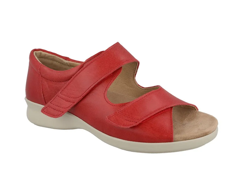 Womens Adjustable Bliss 2 Red Leather Sandals